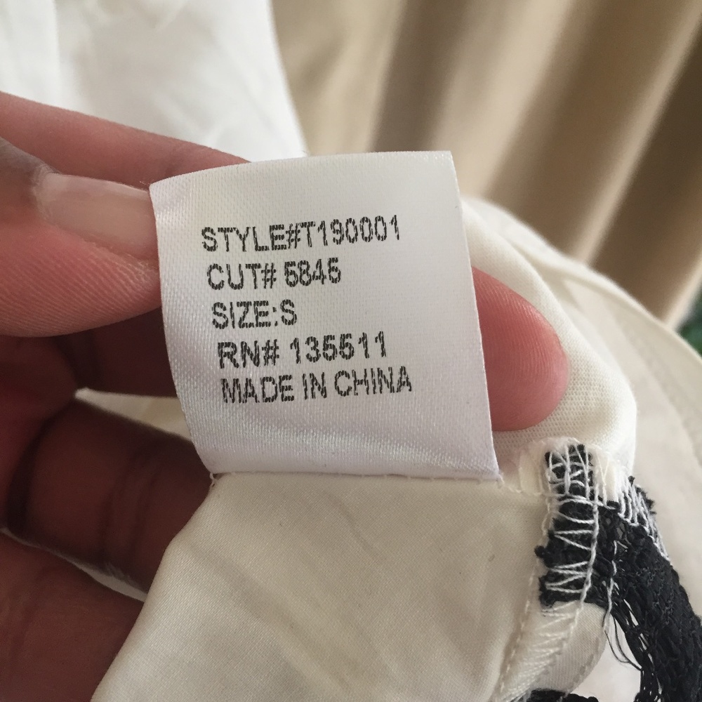 NWT WHY DRESS Hi Lo Top Black/White Size Small - Picture 13 of 15